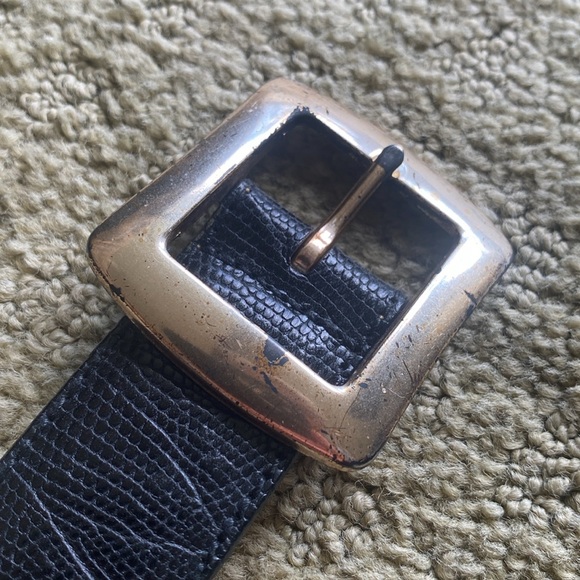 Lizard Belt, sliver buckle. - Picture 2 of 7